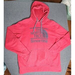 Men's The North Face Since 1968 Red Hooded Sweatshirt Long Sleeve Hoodie - XL/TG